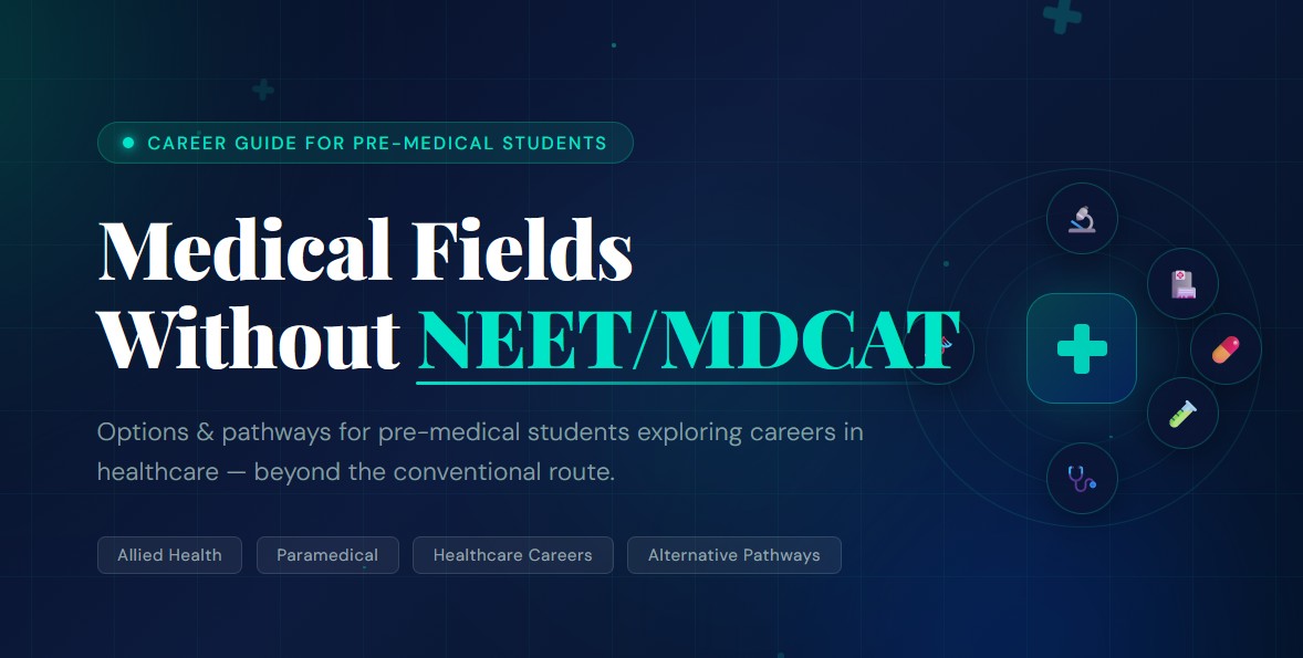Medical Fields Without NEET/MDCAT: Options for Pre-Medical Students